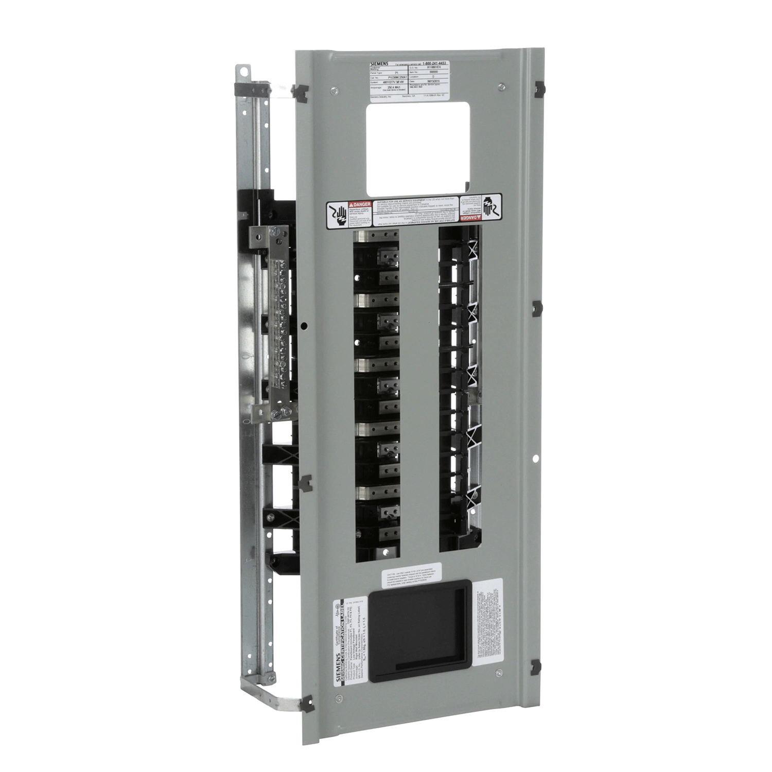 SIEMENS - Interior de tablero P1, para montar interruptores BL/BQD, 250 A, 3F, 4H, 220/127 ó 480/277 V c.a., 30 Circuitos, Barras de Aluminio