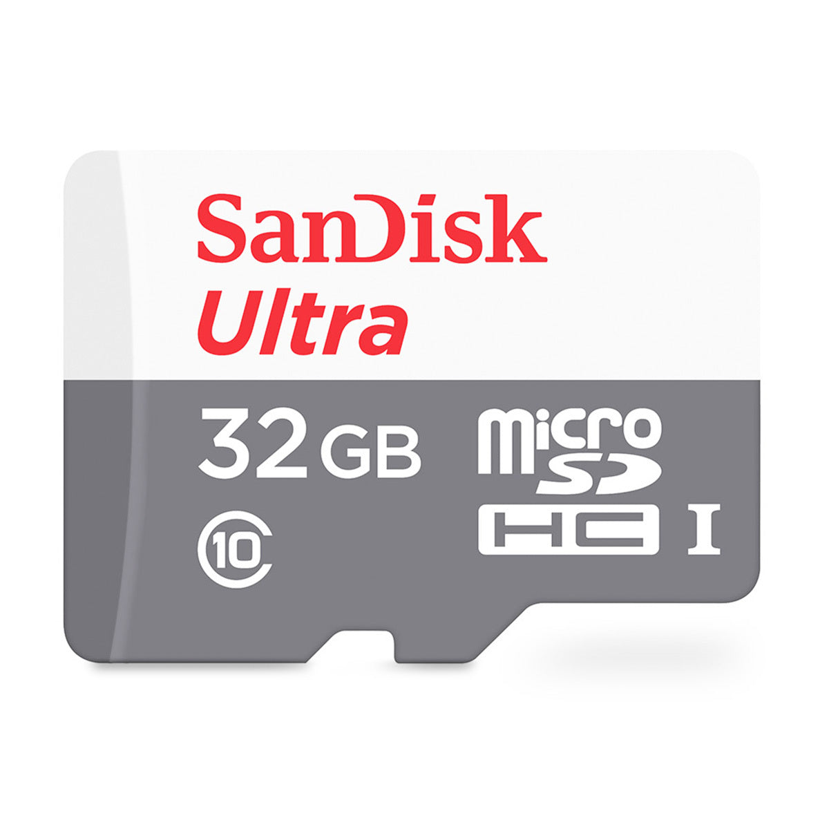SANDISK - Memoria Micro SD SanDisk Ultra 32GB Micro SDHC UHS-I Clase 10 C/Adaptador Color Gris Rojo SDSQUNR-032G-GN3MA