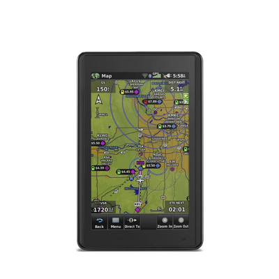 GARMIN - Navegador portátil aera 660, muestra información de trafico aéreo y una excelente visualización por medio de su  pantalla con visión 3D  touch screen.