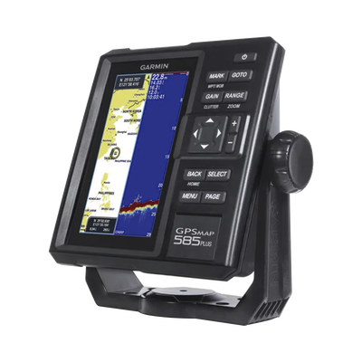 GARMIN - Plotter de Navegación GPSMAP 585 Plus / Pantalla 6" WVGA / Sonar CHIRP 600W / ClearVü Scanning Sonar / Compatible GPS-GLONASS-BeiDou / Quickdraw Contours / 2 Ranuras SD / IPX7 / Multiidioma
