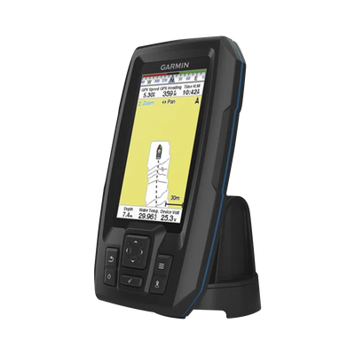 GARMIN - Fishfinder STRIKER™ Plus 4 con GPS Integrado / Pantalla QSVGA 272 x 480 píxeles / Frecuencias 50-200 kHz / Potencia 200 W RMS / Tecnología de Ganancia Automática / Sensor de Temperatura / Resistencia al Agua IPX7