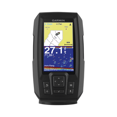 GARMIN - Fishfinder STRIKER™ Plus 4 con GPS Integrado / Pantalla QSVGA 272 x 480 píxeles / Frecuencias 50-200 kHz / Potencia 200 W RMS / Tecnología de Ganancia Automática / Sensor de Temperatura / Resistencia al Agua IPX7