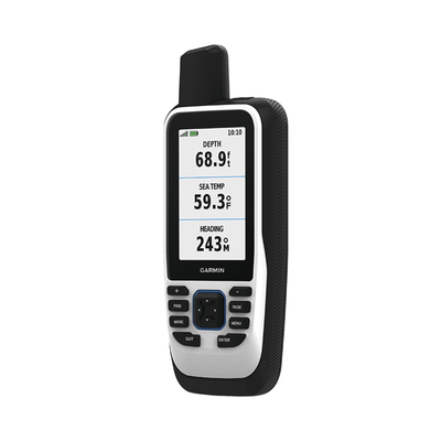 GARMIN - GPS portátil GPSMAP 86s con mapa base precargado, incluye batería interna recargable.