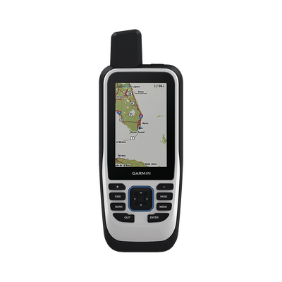 GARMIN - GPS portátil GPSMAP 86s con mapa base precargado, incluye batería interna recargable.