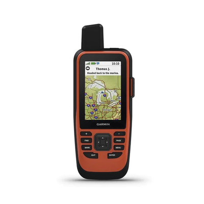 GARMIN - GPS Portátil GPSMAP® 86i / Pantalla TFT Transflectiva de 3" / Resolución 240 x 400 píxeles / Batería de Ion Litio con Autonomía de 35 Horas / Memoria de 16 GB / Compatible con NMEA 0183 y microUSB / Brúju