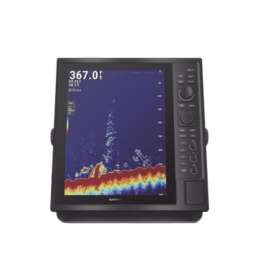 GARMIN - Pantalla Náutica GPSMAP 15" / Resolución XGA 1024x768 / Dual-Frequency Sonar 50/200 kHz / CHIRP Sonar Built-in / ClearVü y SideVü / Compatible con NMEA 2000 y 0183 / 2 Ranuras SD / IP26/IP27