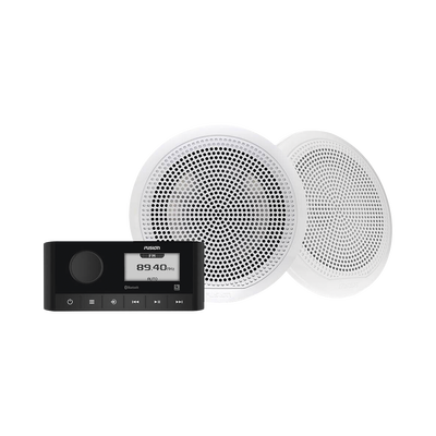 GARMIN - Sistema de estero marino MS-RA60 con dos bocinas de diseño clásico incluidas.