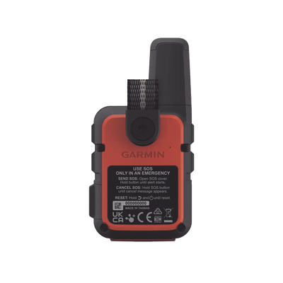 GARMIN - GPS portátil inReach® Mini 2 / Pantalla Monocroma Transflectiva 23 x 23 mm / Resolución 176 x 176 píxeles / Batería de Iones de Litio / Autonomía Hasta 14 Días / Resistencia al Agua IPX7 / Sensores GPS, Galile
