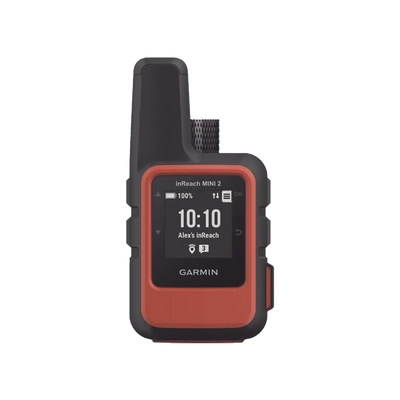 GARMIN - GPS portátil inReach® Mini 2 / Pantalla Monocroma Transflectiva 23 x 23 mm / Resolución 176 x 176 píxeles / Batería de Iones de Litio / Autonomía Hasta 14 Días / Resistencia al Agua IPX7 / Sensores GPS, Galile
