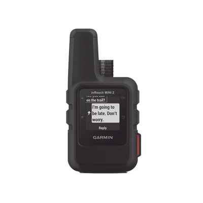 GARMIN - GPS portátil inReach® Mini 2 / Pantalla Monocroma Transflectiva 23 x 23 mm / Resolución 176 x 176 píxeles / Batería Recargable de Iones de Litio / Autonomía Hasta 14 Días / Resistencia al Agua IPX7 / Conectivi