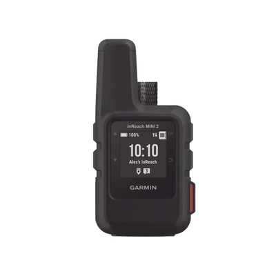 GARMIN - GPS portátil inReach® Mini 2 / Pantalla Monocroma Transflectiva 23 x 23 mm / Resolución 176 x 176 píxeles / Batería Recargable de Iones de Litio / Autonomía Hasta 14 Días / Resistencia al Agua IPX7 / Conectivi