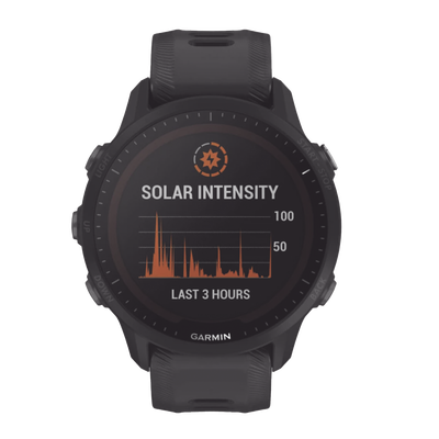 GARMIN - Reloj Garmin Forerunner 955 solar color negro en correa de silicón, con funciones premium de entrenamiento.