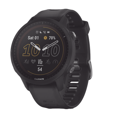 GARMIN - Reloj Garmin Forerunner 955 solar color negro en correa de silicón, con funciones premium de entrenamiento.