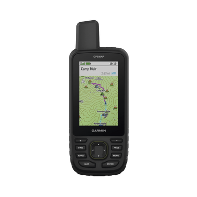 GARMIN - GPS portátil GPSMAP 67, dispositivo portátil multisatelital de alta precision, con mapas topográficos instalados.