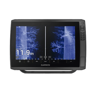 GARMIN - Pantalla ECHOMAP Ultra 2 de 122sv de 12" sin transductor, incluye sondas de exploración SIDEVÜ, CLEARVÜ Y CHIRP tradicional