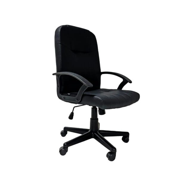 Sillon Semi Ejecutivo Alfa Vinipiel Color Negro