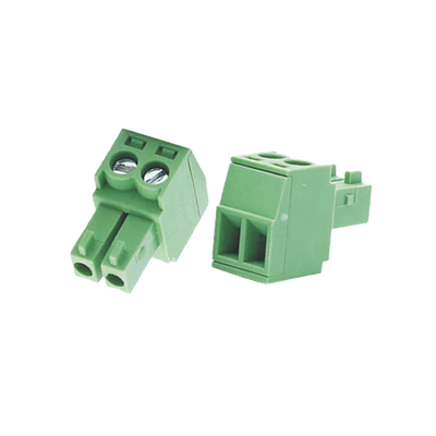 HIKVISION - Bornera Verde Conector Macho de 3.5 mm para Paneles de Acceso, Cámaras, Múltiples Dispositivos/ 2 Tornillos