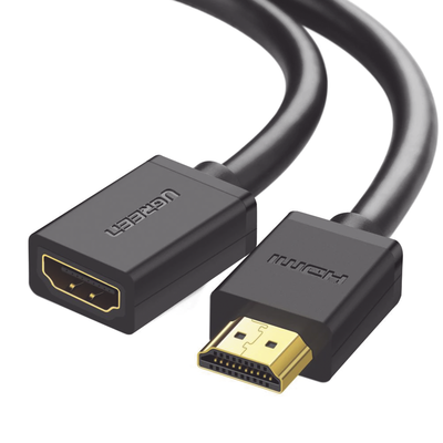 UGREEN - Cable Extensor HDMI de 1 Metro (3.28 Pies) / 4K@60Hz / 3D / HDR / Macho a Hembra / Núcleo de Cobre Estañado / Transmisión Estable