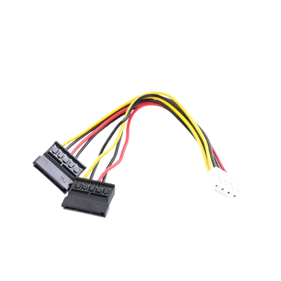 HIKVISION - Cable Doble de Corriente SATA / Compatible con DVR´s epcom y HIKVISION / 15 cm de Longitud