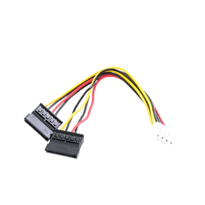 HIKVISION - Cable Doble de Corriente SATA / Compatible con DVR´s epcom y HIKVISION / 15 cm de Longitud