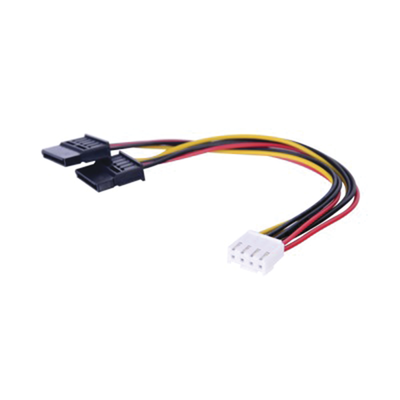 HIKVISION - Cable Doble de Corriente SATA / Compatible con DVR´s epcom y HIKVISION / 15 cm de Longitud