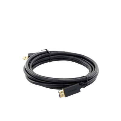 UGREEN - Cable DisplayPort 1.2 Macho a Macho | Longitud 3 Metros (9.84 Pies) | Versión DP1.2 | Soporta 4K@60Hz; 2K@144Hz | Soporta 3D | Color Profundo de 8 y 10 Bits | Blindaje Interno Múltiple | Cobre Estañado 28AWG | Botón de Liberación