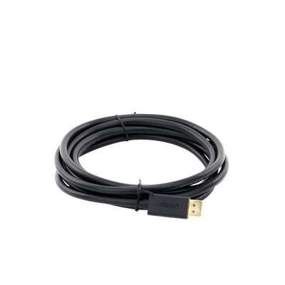 UGREEN - Cable DisplayPort 1.2 Macho a Macho | Longitud 3 Metros (9.84 Pies) | Versión DP1.2 | Soporta 4K@60Hz; 2K@144Hz | Soporta 3D | Color Profundo de 8 y 10 Bits | Blindaje Interno Múltiple | Cobre Estañado 28AWG | Botón de Liberación