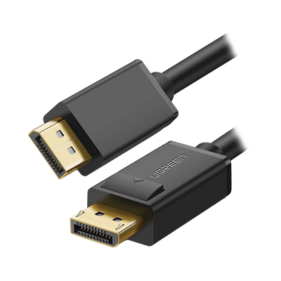 UGREEN - Cable DisplayPort 1.2 Macho a Macho | Longitud 1.50 Metros (4.92 Pies) | Versión DP1.2 | Soporta 4K@60Hz; 2K@144Hz | Soporta 3D | Color Profundo de 8 y 10 Bits | Blindaje Interno Múltiple | Cobre Estañado 28AWG | Botón de Liberación