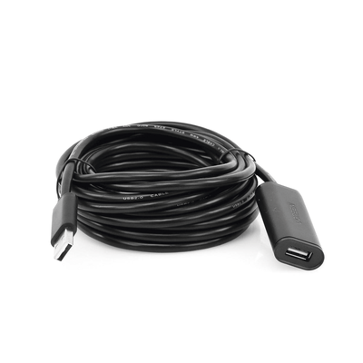 UGREEN - Cable de Extensión Activo USB 2.0 / 5 m (16.4 ft) / Amplificador FE1.1S / Velocidad 480 Mbps / Macho-Hembra / Triple Blindaje