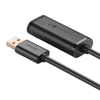 UGREEN - Cable de Extensión Activo USB 2.0 / 10 m (32.8 ft) / Macho-Hembra / Amplificador de Señal / 480 Mbps / Blindaje Triple