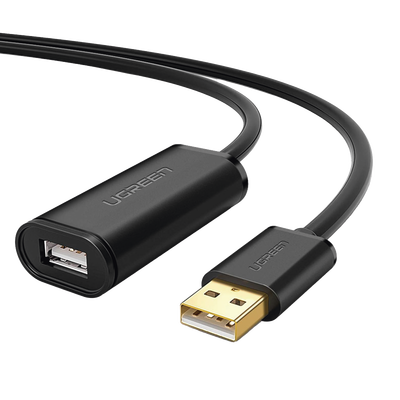 UGREEN - Cable de Extensión Activo USB 2.0 / 10 m (32.8 ft) / Macho-Hembra / Amplificador de Señal / 480 Mbps / Blindaje Triple