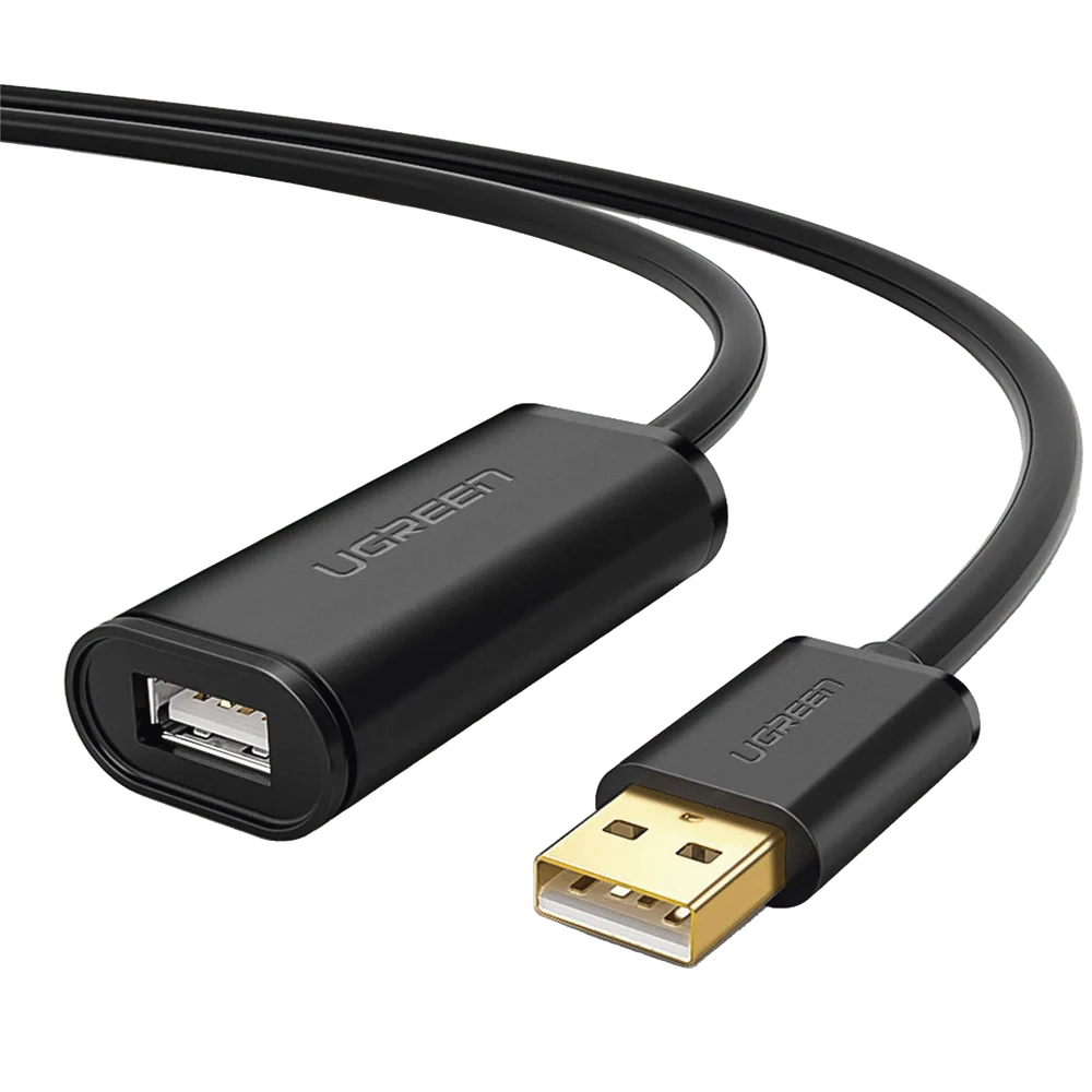 UGREEN - Cable de Extensión Activo USB 2.0 / 30 Metros / Macho-Hembra / Booster individual FE1.1S incorporado / Velocidad de hasta 480 Mbps / Ideal para impresoras, consolas , Webcam, etc.