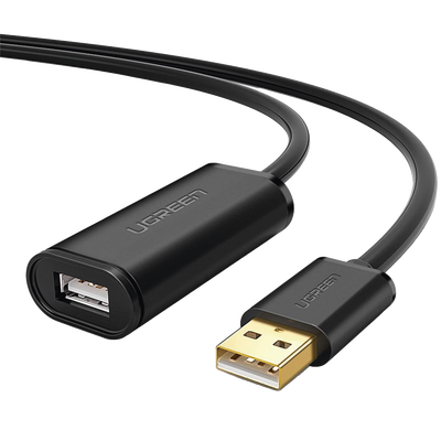 UGREEN - Cable de Extensión Activo USB 2.0 / 30 Metros / Macho-Hembra / Booster individual FE1.1S incorporado / Velocidad de hasta 480 Mbps / Ideal para impresoras, consolas , Webcam, etc.