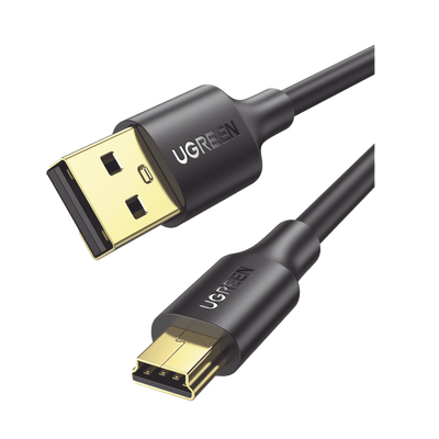 UGREEN - Cable USB-A 2.0 a Mini USB | 1m | Cable de Datos y Alimentación | 480Mps | Chip Inteligente | PVC | Para Discos Duros HDD o SSD, Go-Pro Hero, Mando de PS3, Cámaras Digitales, Reproductores MP3, MP4, etc.