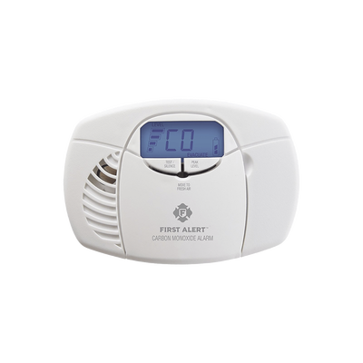 FIRST ALERT - Alarma de monóxido de carbono (CO) operada por baterías con display digital