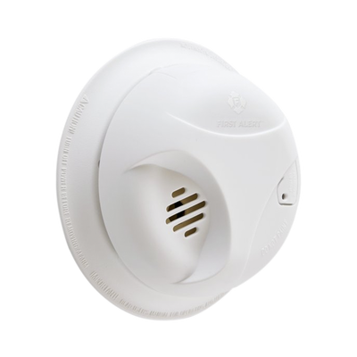 FIRST ALERT - Detector de Humo Autónomo, No Requiere Panel, Con Botón para Silenciar, Sensor por Ionización