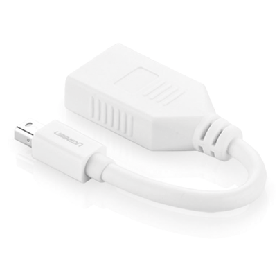 UGREEN - Cable Mini DP Macho a DP Hembra | Thunderbolt 2 | Version DP 1.2 | Soporta 4K*2K | Cable de 15 cm (5.91 Pulgadas) | Color Blanco.