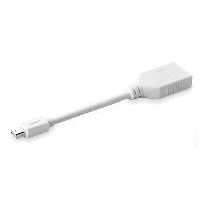 UGREEN - Adaptador Mini DisplayPort Macho a DisplayPort Hembra / Thunderbolt 2 / DP 1.2 / 4K@60Hz / 15 cm (0.49 ft) / Blanco