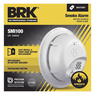 FIRST ALERT - Detector de Humo Autónomo, No Requiere Panel, Con Botón para Silenciar, Sensor por Ionización