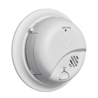 FIRST ALERT - Detector de Humo Autónomo, No Requiere Panel, Con Botón para Silenciar, Sensor por Ionización