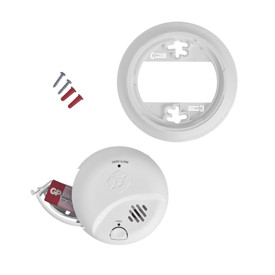 FIRST ALERT - Detector de Humo Autónomo, No Requiere Panel, Con Botón para Silenciar, Sensor por Ionización