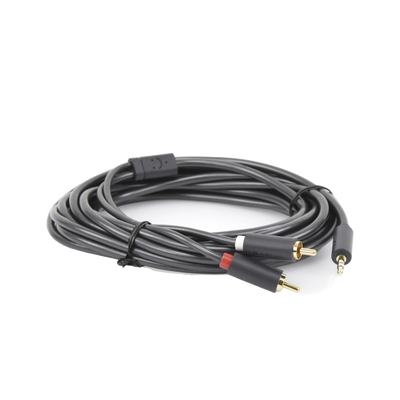 UGREEN - Cable Adaptador de 3.5mm Macho a 2 RCA Macho / 5 Metros (16.40 Pies) / Color Gris / Blindaje Múltiple / ABS / Alta Calidad