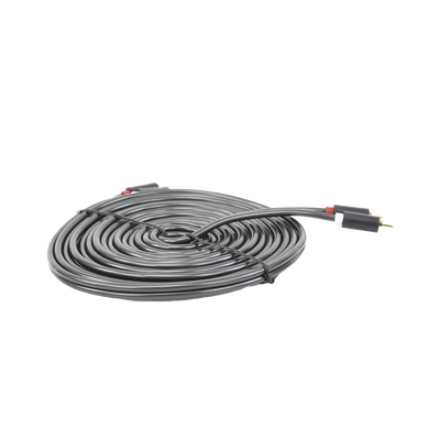 UGREEN - Cable de Audio 2 RCA Macho a 2 RCA Macho / 5 Metros (16.40 Pies) / Color Negro / Alta Calidad / Anillos de Goma para Asegurar un Agarre Firme al Instalar o Quitar el Cable