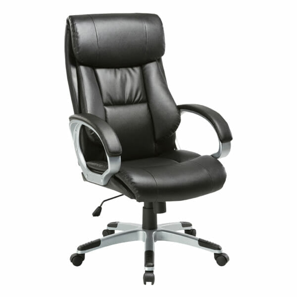 Sillon Ejecutivo Milan Con Brazos Vinil Negro