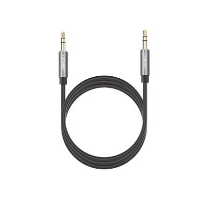 UGREEN - Cable Auxiliar 2 Metros / Conector 3.5mm a 3.5mm / Macho a Macho / Cubierta de TPE / Carcasa de Aluminio / Color Negro