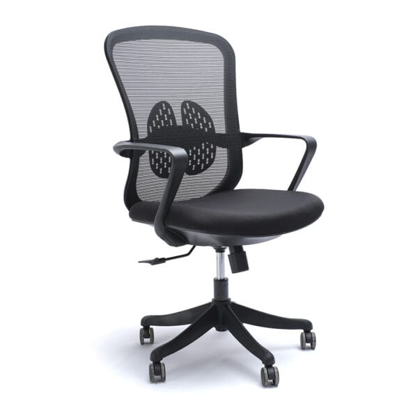 Silla Operativa Organic Mesh y Tela Negro Estructura Negro