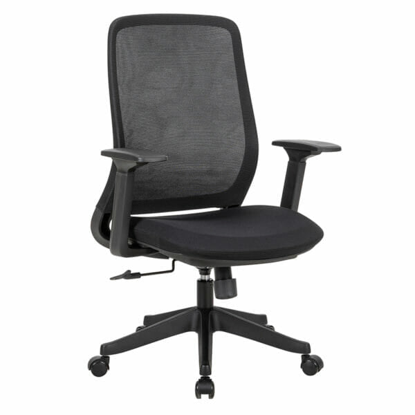 Silla Operativa H11 Brazo Ajustable Mesh y Tela Negro