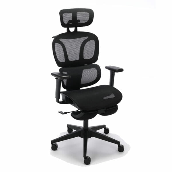 Silla Ejecutiva H10 Con Descansa Pies 3D Mesh Negro