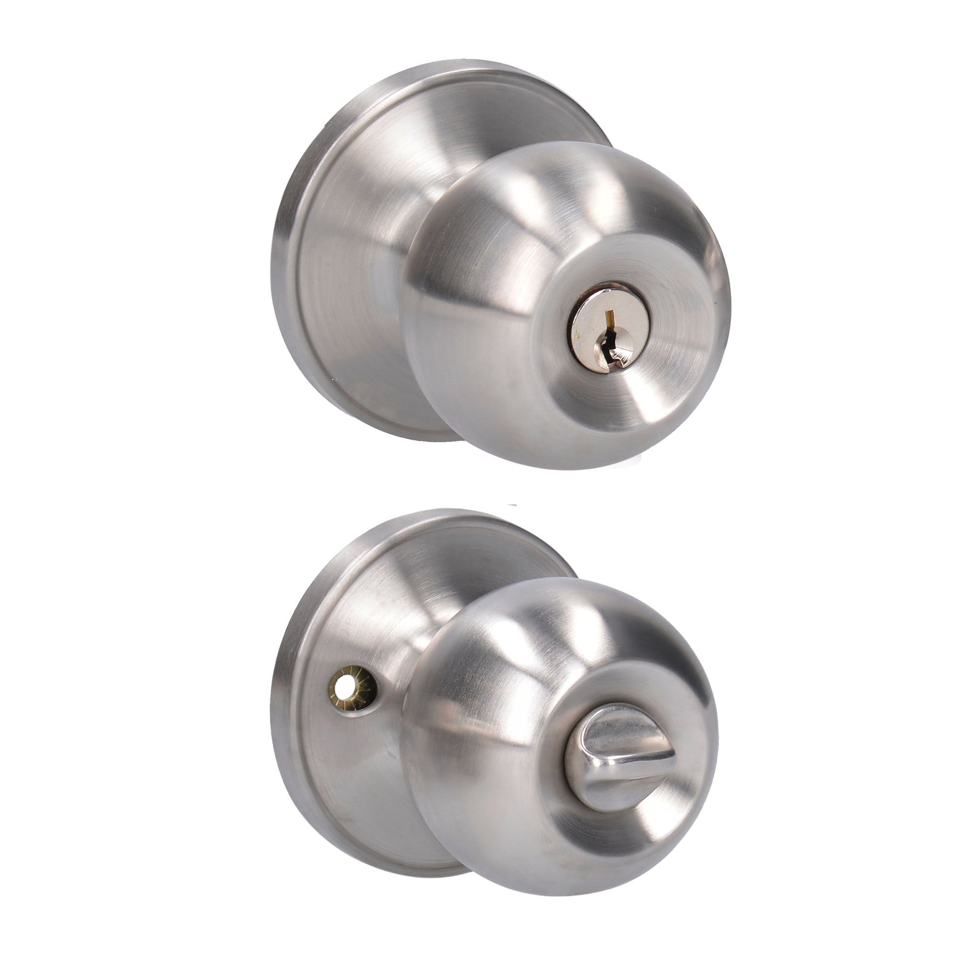 Pomo tub bola rec inox