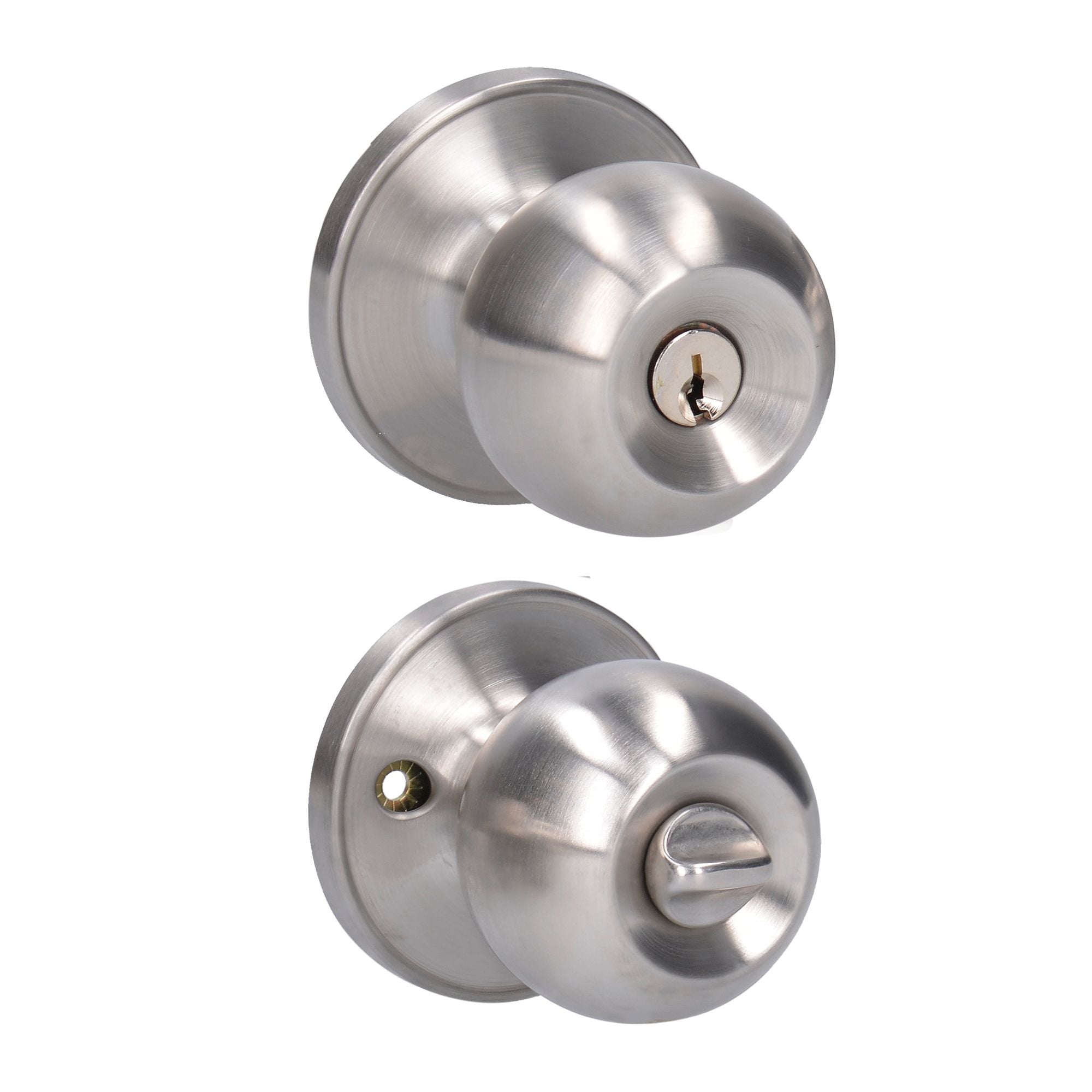 Pomo tub bola rec inox